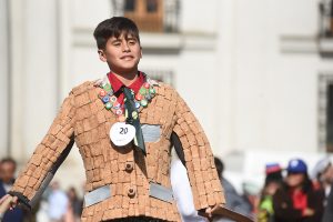 Niño en desfile Santiago REcicla