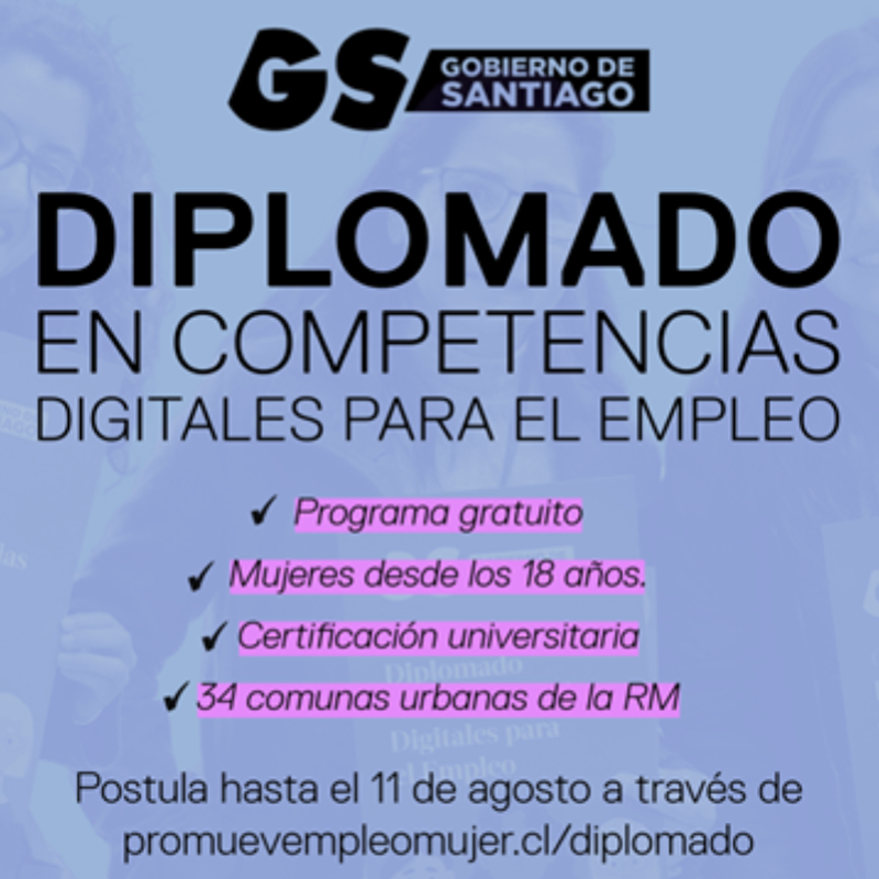 Gobierno de Santiago y Universidad Alberto Hurtado abren postulaciones a Diplomado en Competencias Digitales para 7.500 mujeres